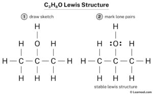 C3H8O Lewis Structure Learnool