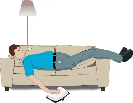 Balanced Force Example - Man Sleeping