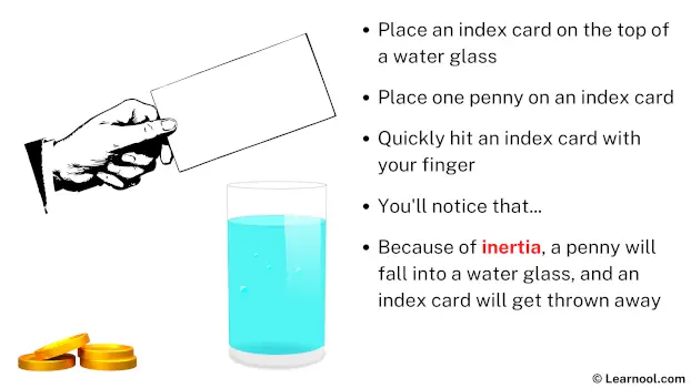 Inertia example - card experiment