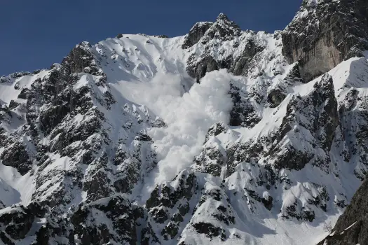 Kinetic Energy Example - Avalanche Falling From Mountain