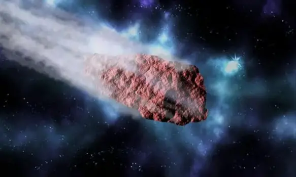 Kinetic Energy Example - Meteor Floating In Space