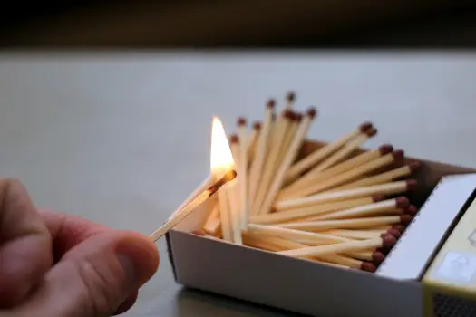 Thermal energy example - matchstick