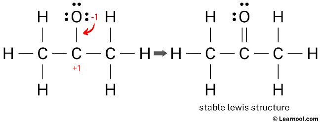 Acetone Lewis Structure (Step 4)
