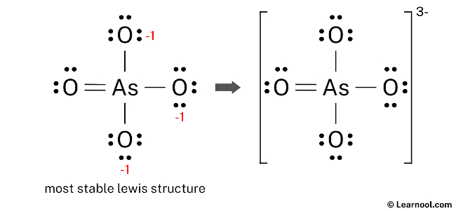 AsO43- Lewis Structure (Final)