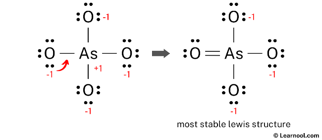 AsO43- Lewis Structure (Step 4)