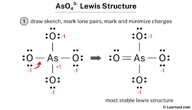 AsO43- Lewis Structure