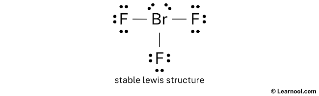 BrF3 Lewis Structure (Step 2)