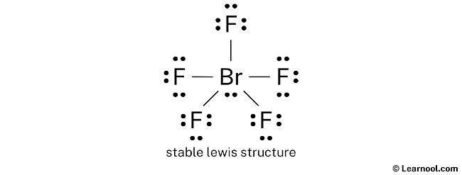 BrF5 Lewis Structure (Step 2)