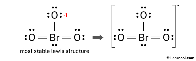 BrO3- Lewis Structure (Final)
