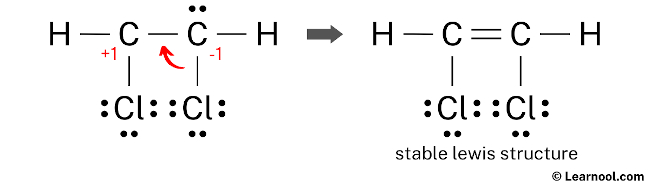 C2H2Cl2 Lewis Structure (Step 4)