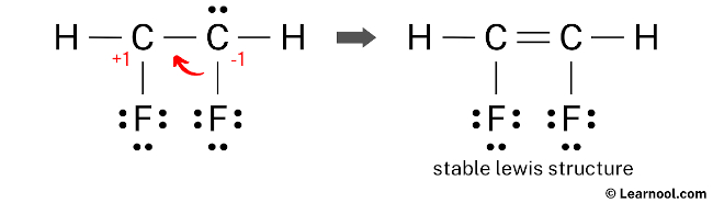 C2H2F2 Lewis Structure (Step 4)