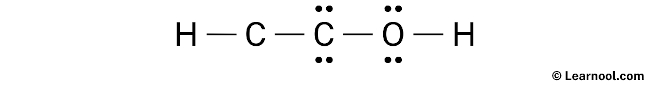 C2H2O Lewis Structure (Step 2)