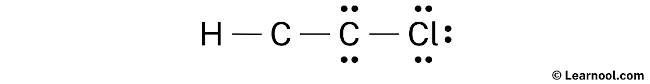 C2HCl Lewis Structure (Step 2)