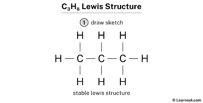 C3H8 Lewis Structure