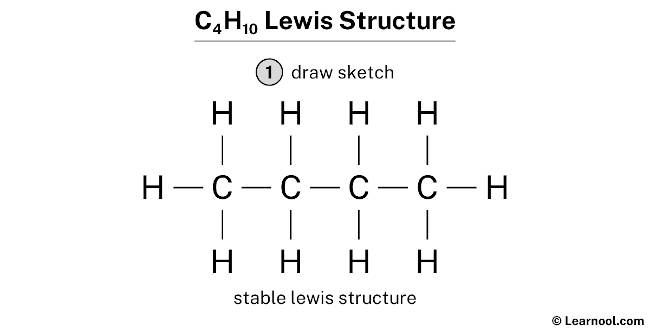 C4H10 Lewis Structure