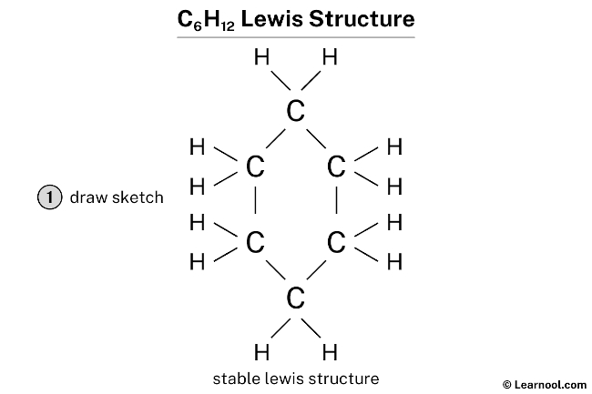 C6H12 Lewis Structure