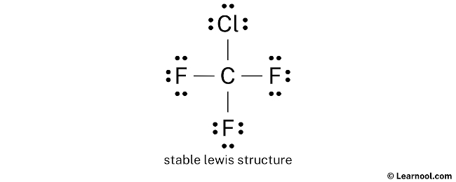 CF3Cl Lewis Structure (Step 2)