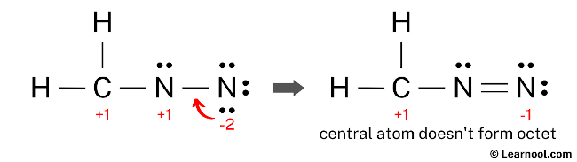CH2N2 Lewis Structure (Step 4)