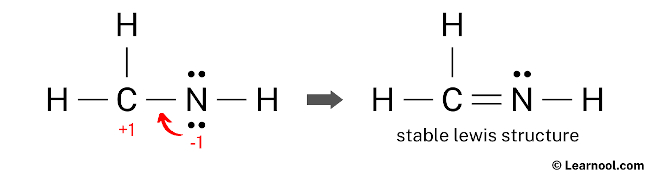 CH2NH Lewis Structure (Step 4)