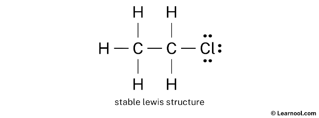 CH3CH2Cl Lewis Structure (Step 2)