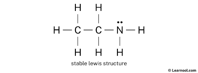 CH3CH2NH2 Lewis Structure (Step 2)