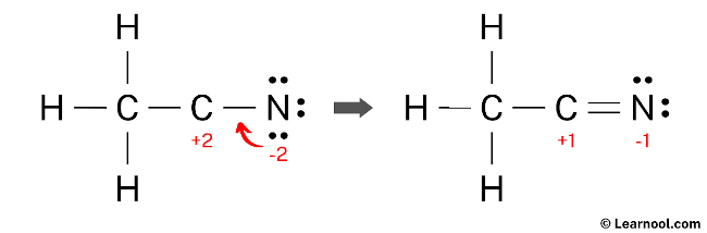 CH3CN Lewis Structure (Step 4)