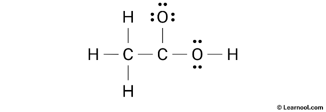 CH3COOH Lewis Structure (Step 2)