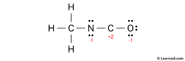 CH3NCO Lewis Structure (Step 3)