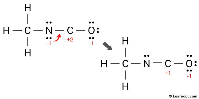 CH3NCO Lewis Structure (Step 4)