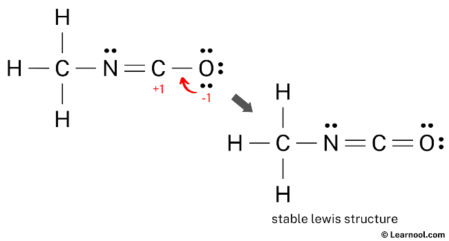 CH3NCO Lewis Structure (Step 5)