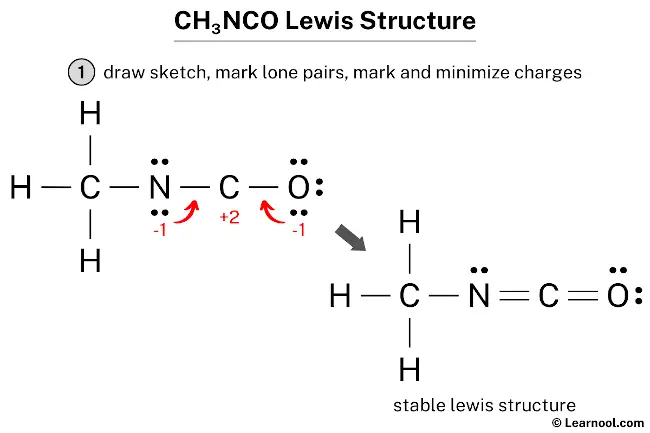 CH3NCO Lewis Structure