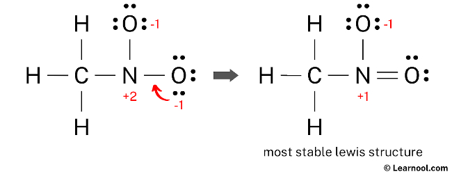 CH3NO2 Lewis Structure (Step 4)