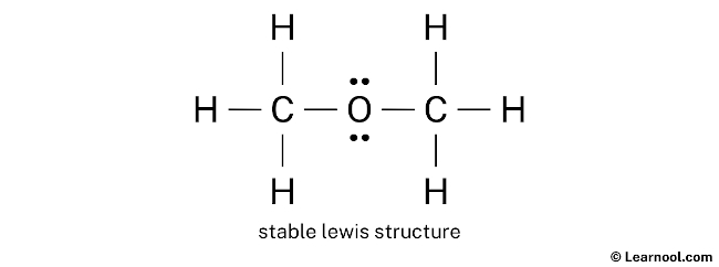 CH3OCH3 Lewis Structure (Step 2)