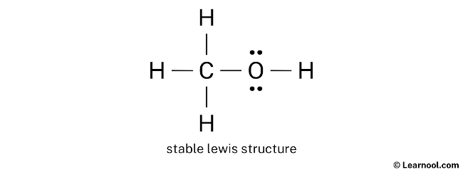 CH3OH Lewis Structure (Step 2)