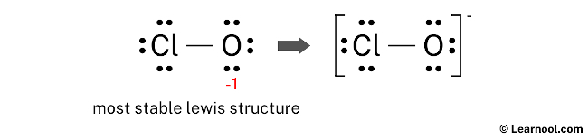 ClO- Lewis Structure (Final)