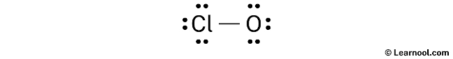 ClO- Lewis Structure (Step 2)