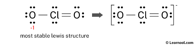 ClO2- Lewis Structure (Final)