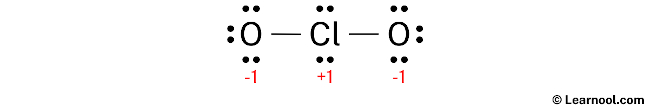 ClO2- Lewis Structure (Step 3)