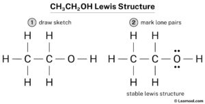 Ethanol Lewis structure - Learnool