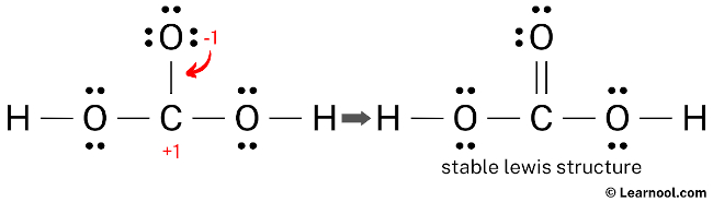 H2CO3 Lewis Structure (Step 4)