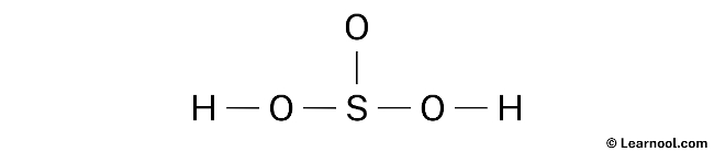 H2SO3 Lewis Structure (Step 1)
