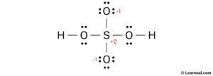 H2SO4 Lewis structure - Learnool