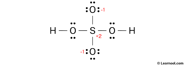 H2SO4 Lewis Structure (Step 3)