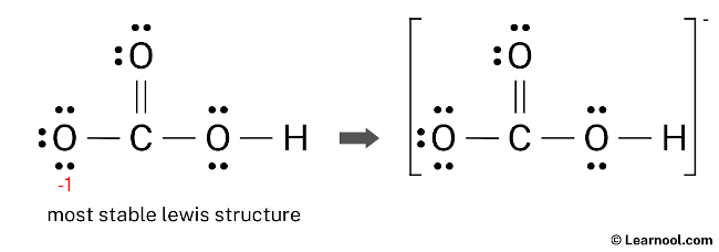 HCO3- Lewis Structure (Final)