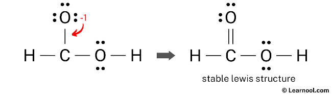 HCOOH Lewis Structure (Step 4)