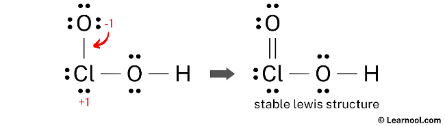 HClO2 Lewis Structure (Step 4)