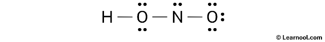 HNO2 Lewis Structure (Step 2)
