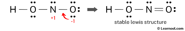 HNO2 Lewis Structure (Step 4)