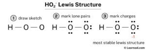 HO2- Lewis structure - Learnool