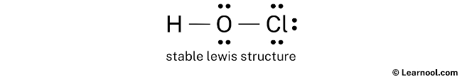 HOCl Lewis Structure (Step 2)